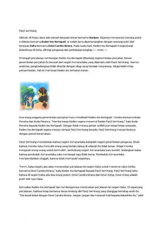 picture_Panji Semirang | Cerita Anak